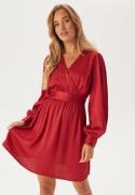 BUBBLEROOM Wrap L/S Dress Red S