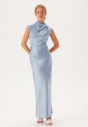 Bardot Auria Satin Maxi Dress 164010 Soft Blue 44(UK16)