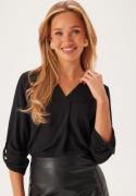 VILA Vijosa 3/4 V-NECK TOP  Black Beauty 36