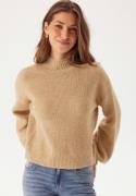 BUBBLEROOM Turtleneck Knitted Sweater Beige melange M