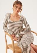 Pieces Pciris Ls Ankle Dress Birch Stripes:Black L