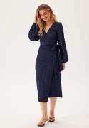 BUBBLEROOM Structure Wrap Dress Navy M