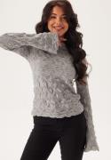 BUBBLEROOM Structure Long Sleeve Top Light grey M