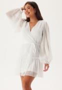 Bubbleroom Occasion Frill Balloon Sleeve Dress White S