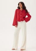 Chiara Forthi Wide Sleeve Bouclé Jacket Red XS