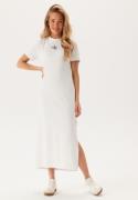 Calvin Klein Jeans Monologo Long Rib Tee Dress Yaa Brilliant White XS