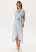 VERO MODA Vmpage S/L LONG WRAP DRESS   Airy Blue Aop:mona S