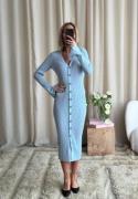 BUBBLEROOM Knitted Cardigan Dress Light blue XS