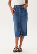 Object Collectors Item Objellen Mw Midi Denim Skirt Medium Blue Denim ...