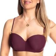 Calvin Klein Core Solid Structured Bandeu Bikini Vinröd B 34 Dam