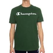 Champion Classics Men Crewneck T-shirt Mörkgrön bomull Medium Herr