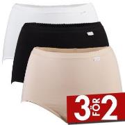 Damella Trosor 3P Classic Cotton Hipster Flerfärgad bomull X-Large Dam