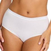 Damella Trosor Classic Cotton Midi Brief Vit bomull Large Dam