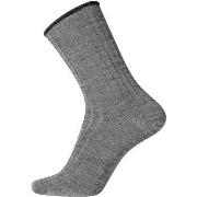 Egtved Strumpor Wool No Elastic Rib Socks Stålgrå Strl 45/48