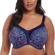 Elomi BH Energise Underwire Sport Support Bra Marin mönstrad K 80 Dam