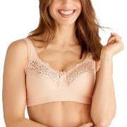 Swegmark BH Cotton Bloom Fairtrade Soft Bra Creme bomull C 85 Dam