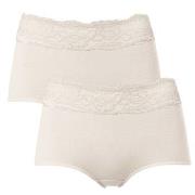 Trofe Lace Trimmed Maxi Briefs Trosor 2P Champagne bomull XX-Large Dam