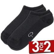 Pierre Robert Strumpor 2P Wool Low Cut Socks Svart Strl 37/40