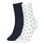 Tommy Hilfiger Strumpor 2P Women Dot Sock Vit Mönstrad Strl 35/38 Dam