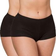 Trofe Bamboo Solids Boxer Brief Trosor 2P Svart Bambu XX-Large Dam