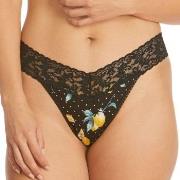 Hanky Panky Trosor Lemon Dot Original Rise Thong Svart mönstrad rayon ...