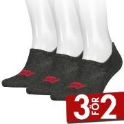 Levis Strumpor 3P Footie High Rise Batwing Logo Socks Antracit Strl 43...