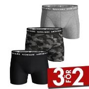 Björn Borg Kalsonger 3P Essential Shadeline Shorts Grå/Svart bomull X-...