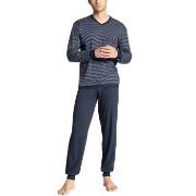 Calida Relax Streamline Pyjama With Cuff Blå bomull XX-Large Herr