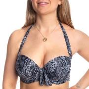 Missya Rose Bikini Strapless Halterneck Print Svart mönstrad C 80 Dam