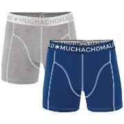 Muchachomalo Kalsonger 2P Cotton Stretch Basic Boxers Blå/Grå bomull S...