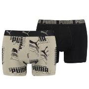 Puma Kalsonger 2P Logo Print Boxer Sand bomull X-Large Herr