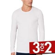 Schiesser 95-5 Organic Cotton Long Sleeve Shirt Vit ekologisk bomull S...