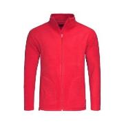 Stedman Active Fleece Jacket For Men Röd polyester Small Herr