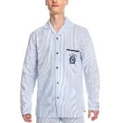 Tommy Hilfiger Tommy Sleep Pyjama Shirt Ljusblå Randig X-Large Herr