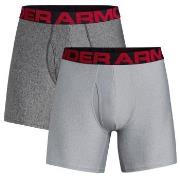 Under Armour Kalsonger 2P Tech 6in Boxers Grå polyester Small Herr