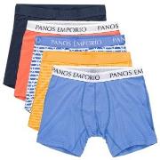 Panos Emporio Kalsonger 5P Bamboo Cotton Boxers Blå/Orange X-Large Her...