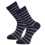 Trofe Bamboo Small Stripe Socks Strumpor 2P Marin Strl 35/38 Dam