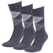 Amanda Christensen Strumpor 3P True Ankle Argyle Sock Antracit Strl 47...