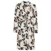 Damella Greymelange Flower Wrap Around Robe Creme X-Large Dam