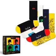Happy socks Strumpor 4P The Beatles Gift Box Svart bomull Strl 36/40