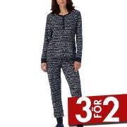 Schiesser 2-set Pyjama And Socks X-Mas Gifting Set Blå Mönstrad Medium...