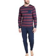 Jockey Cotton Pyjama Knit Blå/Röd bomull X-Large Herr