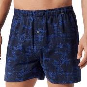 Schiesser Kalsonger 2P Fun Prints Boxer Shorts Blå Mönstrad bomull Lar...