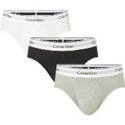 Calvin Klein Kalsonger 3P Modern Cotton Stretch Hip Brief Vit/Grå bomu...