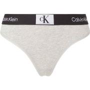 Calvin Klein Trosor CK96 Cotton Thong Ljusgrå bomull X-Large Dam