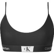 Calvin Klein BH CK96 Unlined Bralette Svart bomull Large Dam