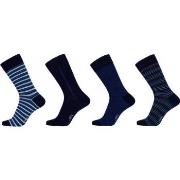 JBS Strumpor 4P Cotton Socks Svart/Blå Strl 40/47 Herr