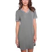 Lady Avenue Bamboo Nightdress SS Ljusgrå Bambu XX-Large Dam