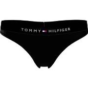 Tommy Hilfiger Trosor Thongs Svart ekologisk bomull X-Large Dam