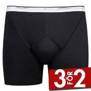 Jockey Kalsonger Cotton Midway Brief Svart bomull Small Herr